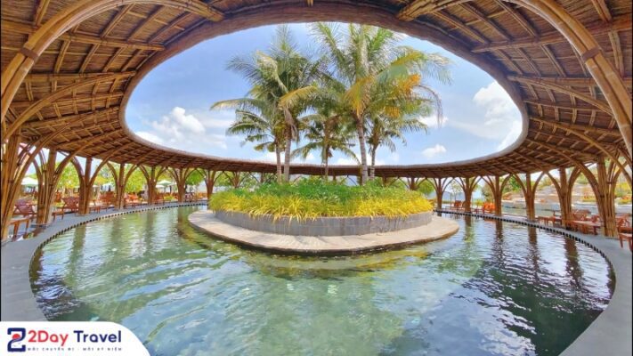 Kỳ nghỉ gia đình Tour Đảo Hòn Tằm trọn gói đắm mình trong thiên nhiên 6 Hồ bơi vô cực ở Hòn Tằm